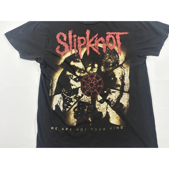 Slipknot T-Shirt Mens Black Short Sleeve We Are Not Your Kind Band Tee Sz L Hole - Picture 3 of 9